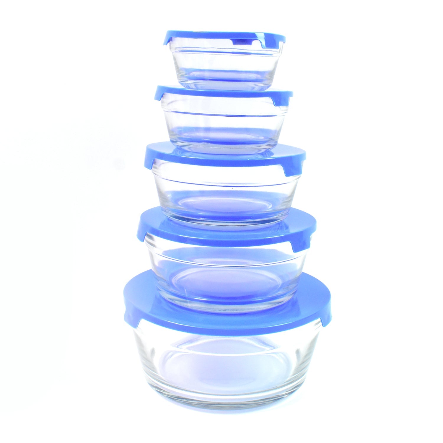 Modern Glass Bowl Set Mixing / Storage Bowls with Lids (5 Pcs Set) Modern Glass Bowl Set Mixing / Storage Bowls with Lids (5 Pcs Set)